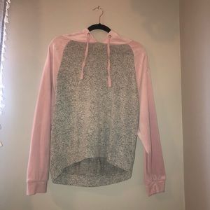 Gray and pink hoodie